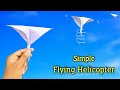 make a simple helicopter, flying notebook helicopter, spinning paper helicopter, paper flying toy