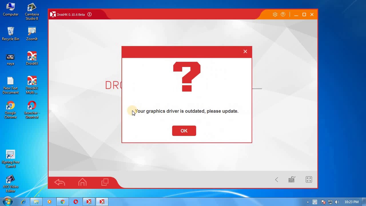 your graphic driver is outdated please update YouTube