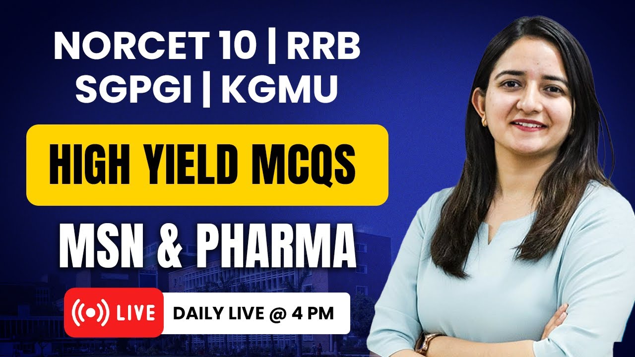 NORCET 10 Preparation | RRB | SGPGI | KGMU & CHO Exams | MSN & Pharma | Pooja Mam | NPrep