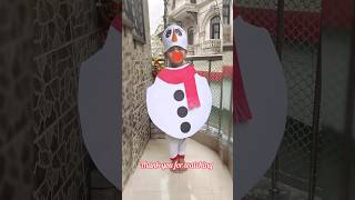 Snowman costume diy/snowman costume making/Christmas costume ideas/fancy dress costume#fancydress
