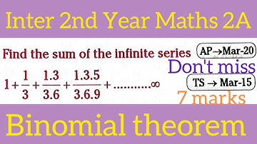 Problem on Binomial theorem||Inter 2nd Year Maths 2A in telugu@maths naresh eclass