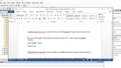 Built in string functions in SQL server 2008-(Part-1)