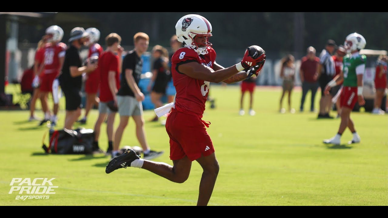 NC State WR Keenan Jackson meets with the media during fall camp