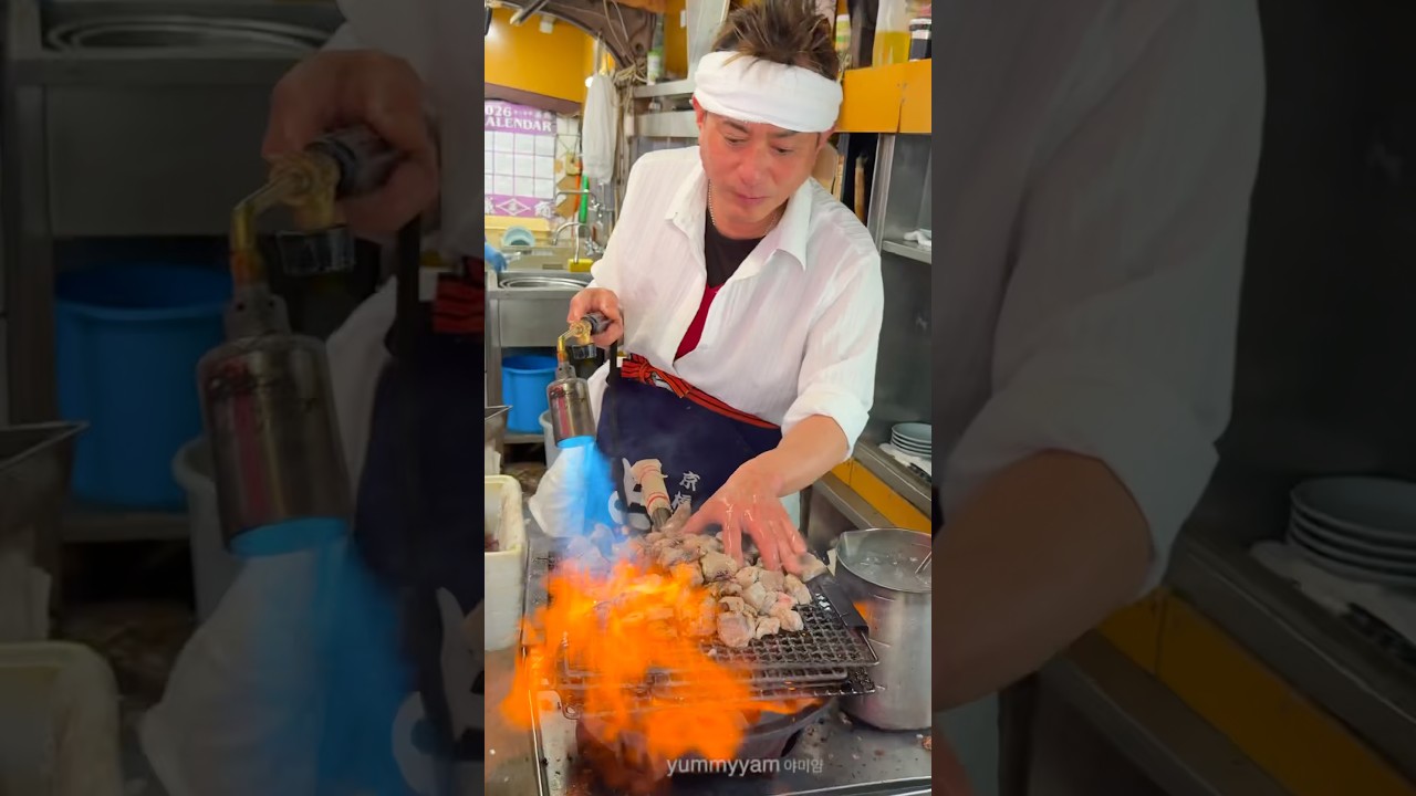 뜨거움을 못느끼는 참치구이 달인 / Master of Grilled Tuna with Heat-Insensitive Hands - japanese street food