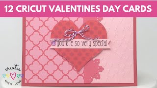 12 Cricut Valentine&#39;s Day Cards | Cricut Design Space Files for EASY Cards | Beginner Friendly