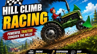 The Denger tractor 🚜 Lost for 🌲🌴 with hill climb racing game 🎮#viralvideo #likeandsubscribe #views  screenshot 4