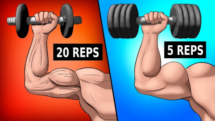 lighter load, more reps