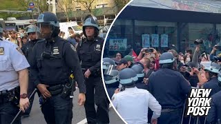 Video shows riot police arrive at Lincoln Center Fordham occupation