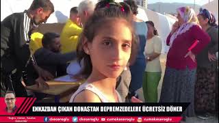 İskenderunun Döner Markasi Olan Donas Depremzedelere Günlük 800 Döneri̇ Ücretsi̇z Dağitiyor