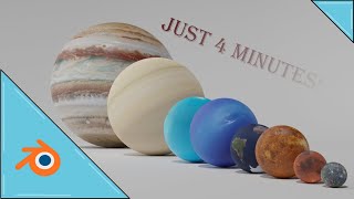 Blender Tutorial- How to make all planets in just 4 minutes! |REAL SCALE|