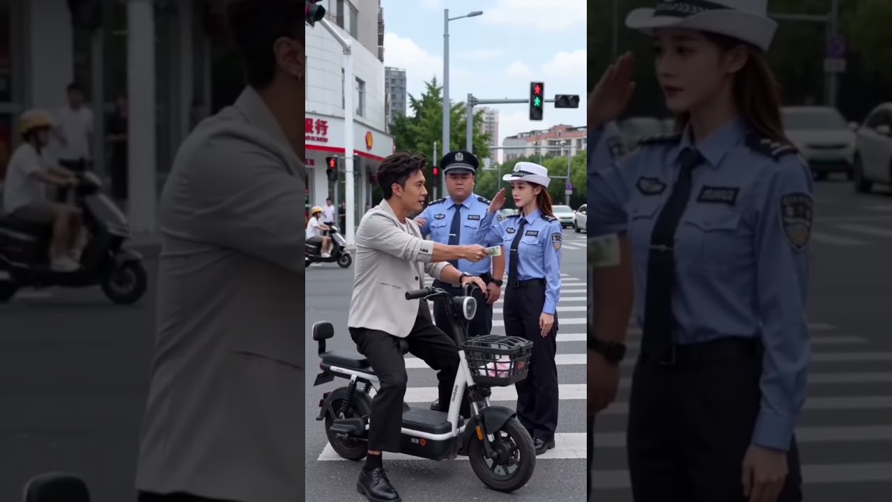 #交警抓电动车 #剧情反转套路 #搞笑短剧推荐 #搞笑 #看完不笑