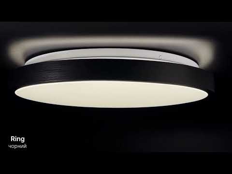RING матовий 80W 480*60мм 3000К-6500К з пультом чорний, видео 1