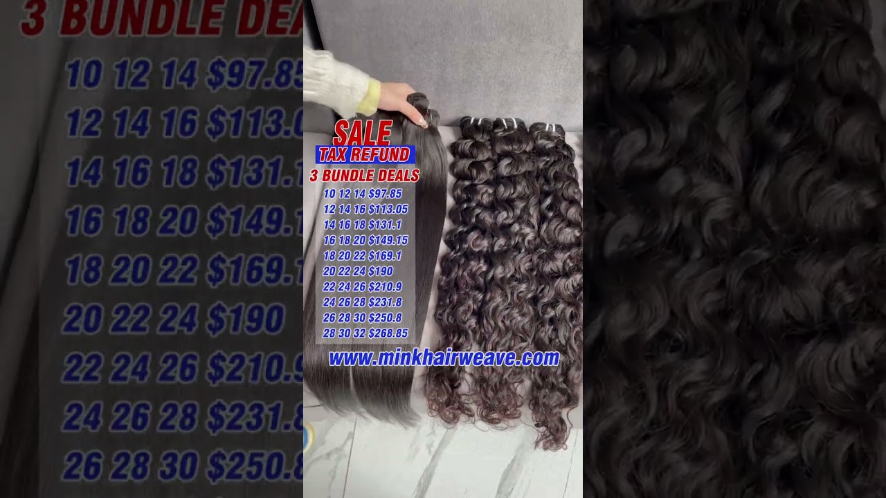 Silky Straight Hair 3 Bundle Deals Wholesale Mink Brazilian Human Hair Extensions