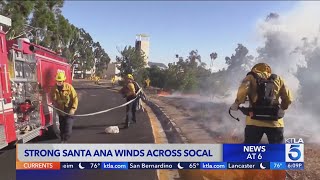 High-winds spark several fires in L.A. and Ventura counties