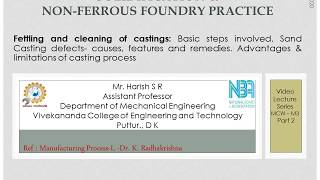 Famous MCW - Module 3: Casting Defects : Solidification & Non-Ferrous Foundry Practice - Part 2 Profile