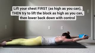 Back Extensions with a Block (Shoulder Extension)