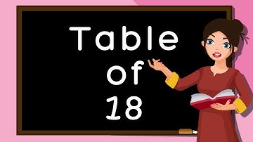 Table of 18 | Rhythmic Table of Eighteen | Learn Multiplication Table of 18 x 1 = 18