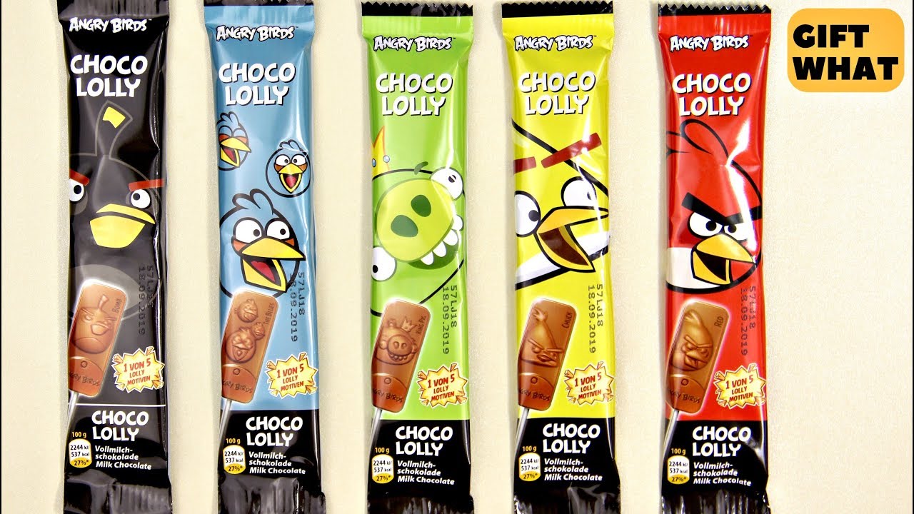 ANGRY BIRDS Special Chocolate Lollipop Germany Candies 【 GiftWhat 】