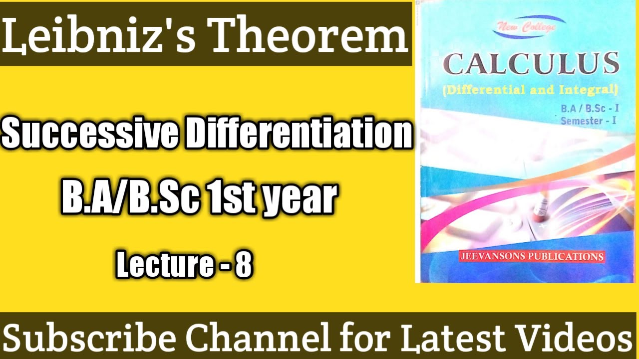 B.A/B.Sc 1st year CALCULUS LEIBNITZ'S THEOREMTo Find the nth derivative of product of two