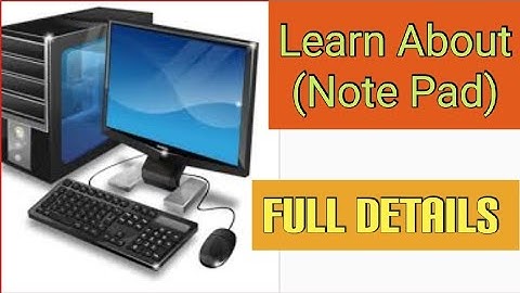 Learn Basic Computer in Hindi Learn About ( Note Pad )