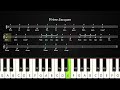 Frère Jacques - PIANO TUTORIAL - LYRICS