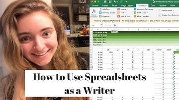 How I Use Spreadsheets as a Writer // Tracking Progress and Outlining