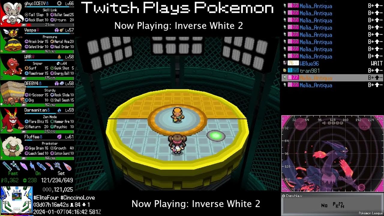 Twitch Plays Pokémon Inverse White 2 Elite Four + Champion YouTube