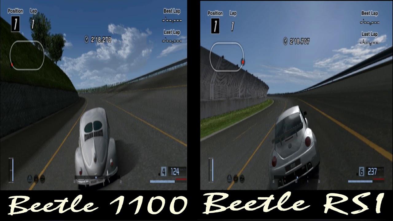 Gran Turismo 4 (PS2) - Beetle 1100 Vs Beetle RSI - Test Course - Full HD - 60 Fps - YouTube Crazy Hungarian Gamer ツ