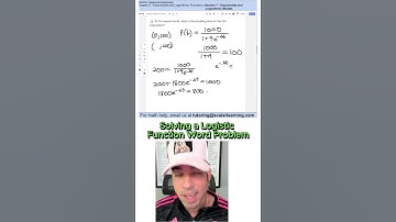Solving a Logistic Function Word Problem #exponentials #logisticfunction #openstax #math