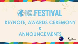 GSL Festival 2026 Session 3: Keynote, Awards Ceremony and Announcements
