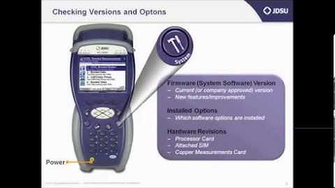 JDSU HST 3000 - Checking Firmware and Options
