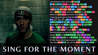 Eminem - Sing For The Moment | Lyrics, Rhymes Highlighted