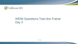 May 04, 20206 - WEIM Operations  Train-the-Trainer Day 3