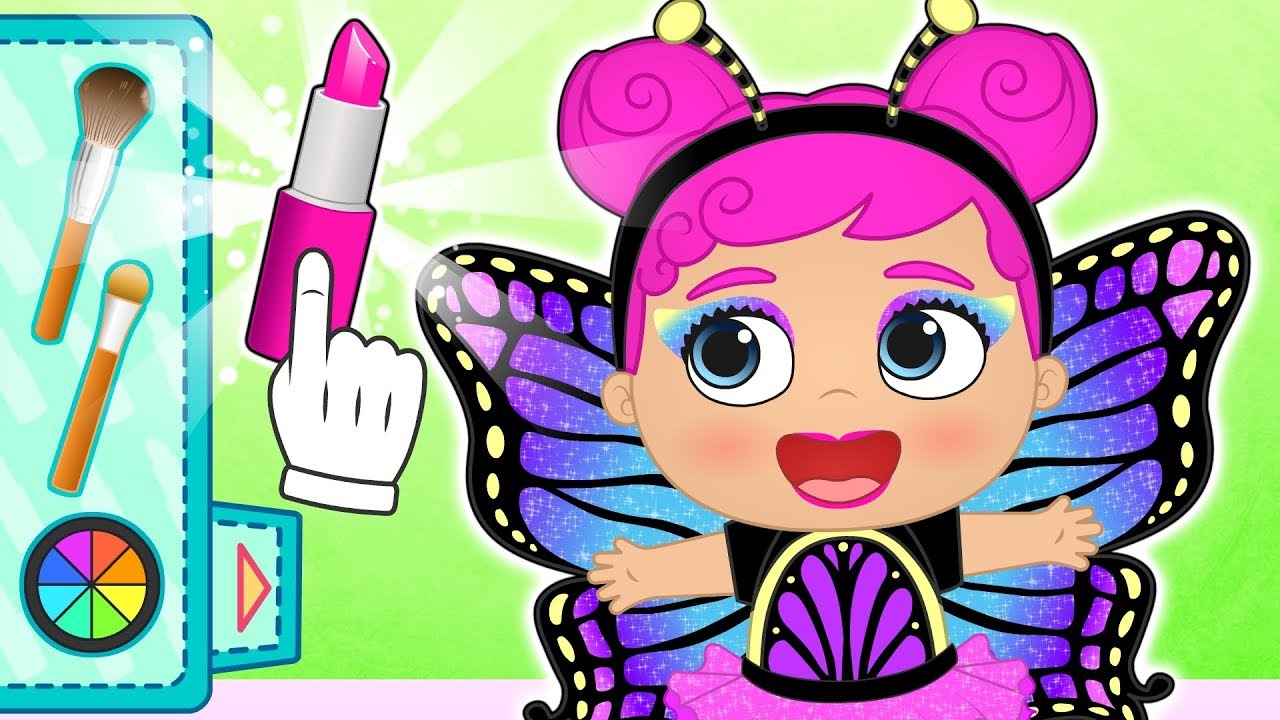 BEBÉ LILY ???? Se disfraza de mariposa multicolor ???? Dibujos animados para  niños y niñas - YouTube