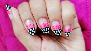 Easy Flower Nailart Nailart Tutorial 2Minute Nailart Rose Nailart Ladybug Mallu Vlog