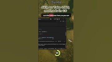 Skip vs Take LINQ methods in C# Tip #69