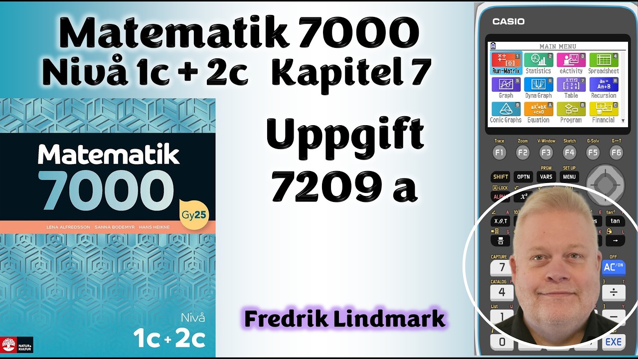 Nivå 1c + 2c Uppgift 7209 a Matematik 7000 - YouTube