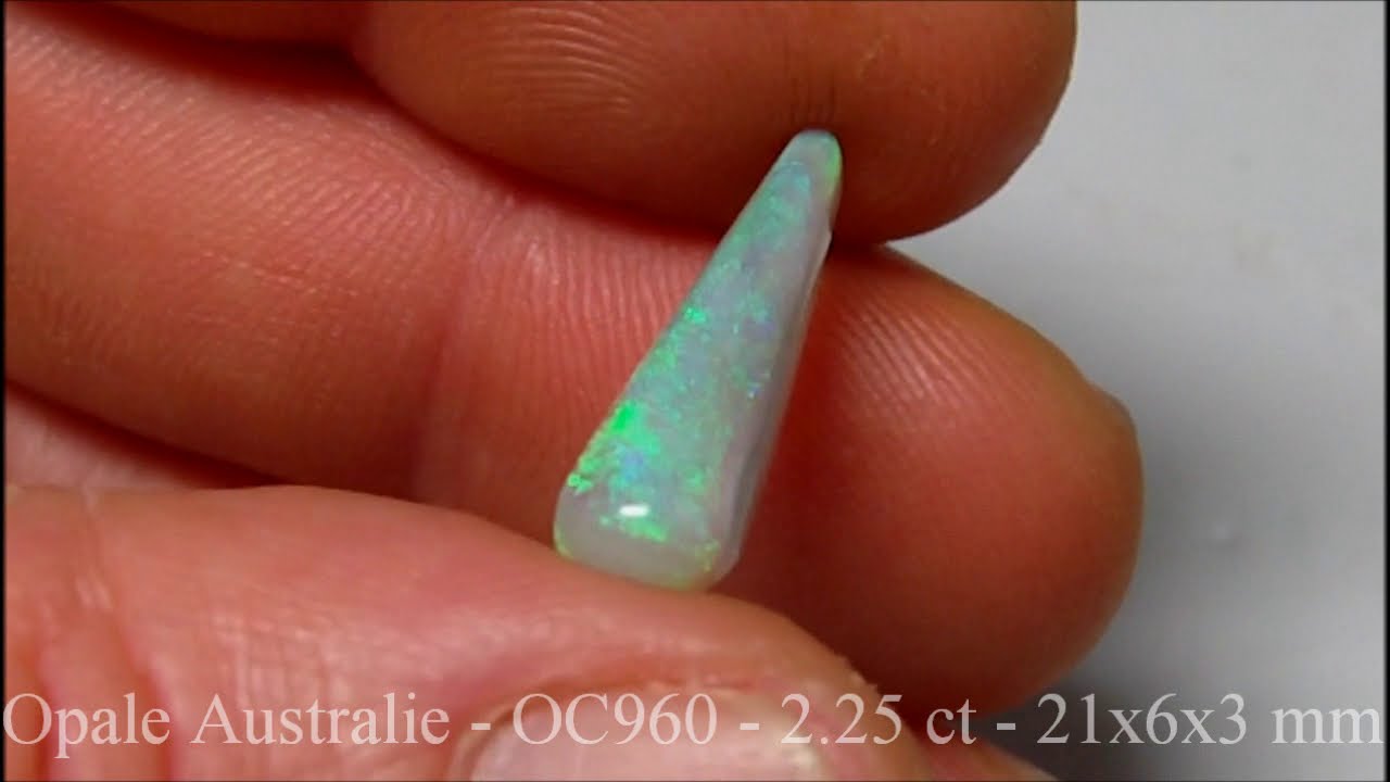 Opale doublet Lightning Ridge Australie cabochon forme libre 2.5 ct - Montres & Bijoux