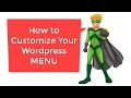 How to add and customize wordpress menu