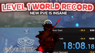 The FIRST Power 1 SUB 20 Full Layer 2 Run, 7 Minute Ethiron | Deepwoken