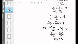 Plane Trigonometry Unit P 2 Notes Solving Linear Equations 2015