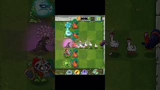 PVZ2 Five New Plant+Chard Guard Plant vs 40 animal zombies #shorts #pvz #pvz2 #pvz3 #pvzgameplay