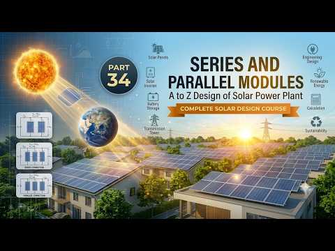 A to Z Design of Solar Power Plant | Part 34 | Series and Parallel Modules