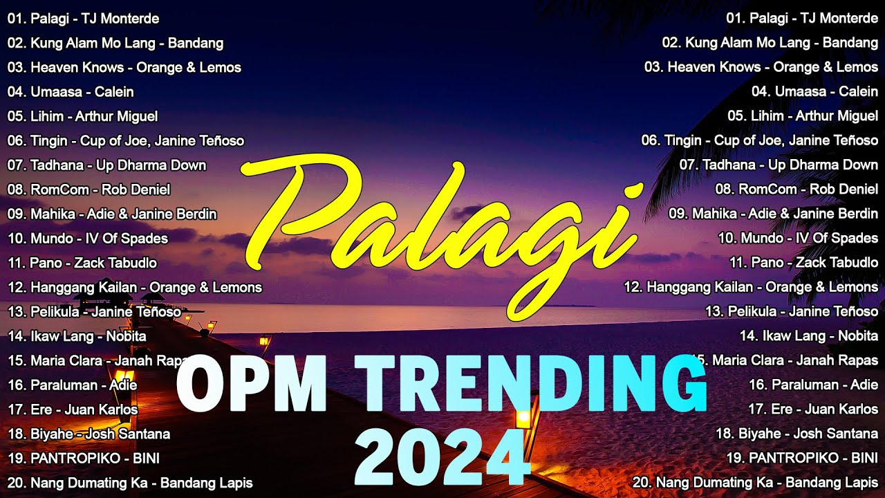 Palagi - TJ Monterde | BEST OF WISH 107.5 Top Songs 2024 - Best OPM New Songs Playlist 2024 #vol1