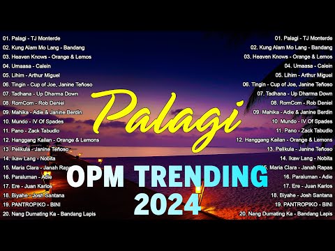 PALAGI - TJ Monterde | Best OPM Tagalog Love Songs With Lyrics 2024 | Playlist OPM Trending 2024