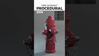 Procedural Fire Hyrant Hda (Houdini Digital Asset)  #houdini #houdininetwork #blender #turntable #3d