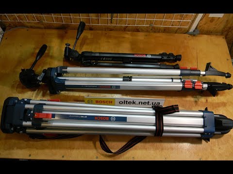 Порівняння штативів Bosch BT 150, 160 і 250 для нівелірів линейных нивелиров сравнение штативов