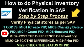 How to do Physical Inventory Verification in SAP IHow to create ,change , delete, count and POST PID