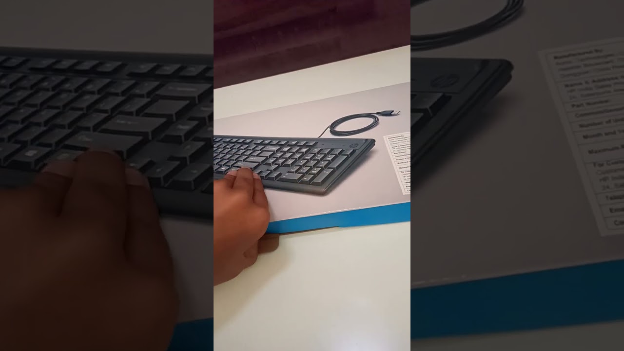 Short Unboxing of  HP keyboard 100