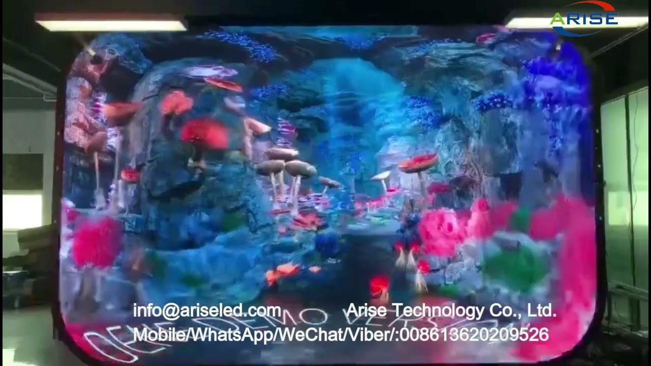 Museum Panoramic LED experience immersive display wall Curved Flexible Led Panel Time tunnel Light t